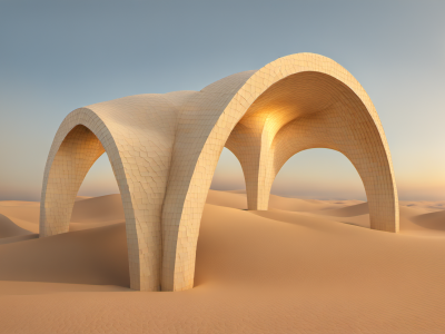 Barrel vault with lunettes